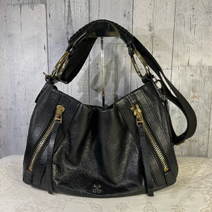 SAZABY leather sling bag in black